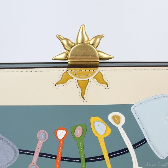 NWT TORY BURCH Fish-appliqué Frame Leather Crossbody Bag - Picture 6 of 16